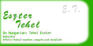 eszter tehel business card